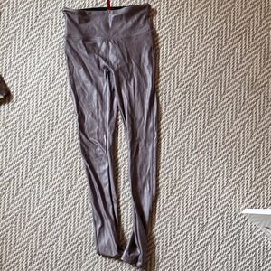 SPANX High-Waist Full-Length Leggings in Taupe Gray